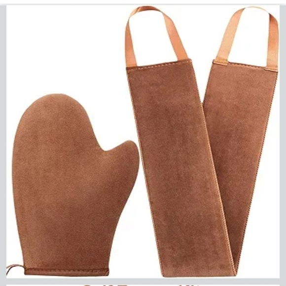 Brown Exfoliating Mitt and Back Scrubber Set - Picture 2 of 9